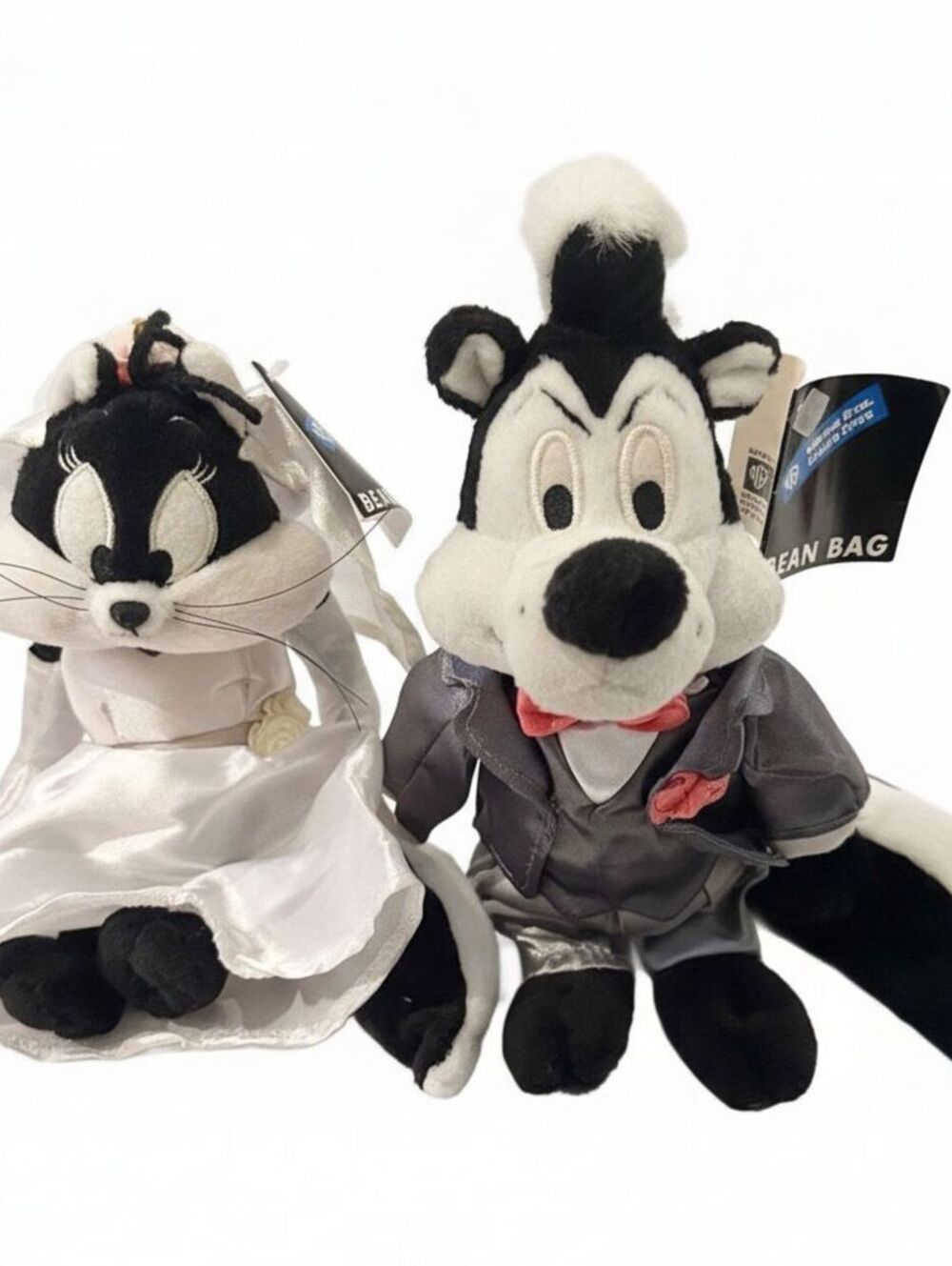 Vintage Warner Bros WB Studio Pepe Le Pew Groom & Penelope Bride 1999